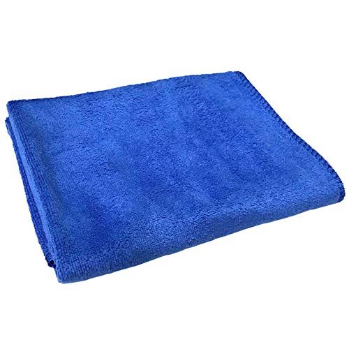 Multi-Purpose Disposable Microfiber Cleaning Towels Reusable Wipes 300 GSM - 6/Pack (24x63 / 60x160cm, Blue)
