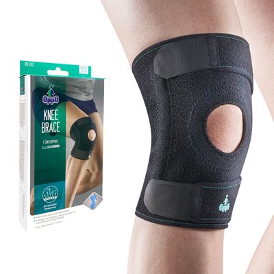 OPPO RK102 Adjustable Knee Brace with Stays  Breathable Neoprene Support for Knee Injury Recovery & Arthritis Pain Relief  For Running, Hiking, Workout, Tennis  One Size for Men & Women (1 Pack)