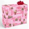 InterestPrint Custom Christmas Wrapping Paper with Name, Snowflake Christmas Tree Paper for Gift Wrapping Customized Monogram Wrap Paper for Baby Shower Birthday 58x23 1 Roll view 1