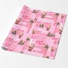 InterestPrint Custom Christmas Wrapping Paper with Name, Snowflake Christmas Tree Paper for Gift Wrapping Customized Monogram Wrap Paper for Baby Shower Birthday 58x23 1 Roll view 2