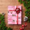 InterestPrint Custom Christmas Wrapping Paper with Name, Snowflake Christmas Tree Paper for Gift Wrapping Customized Monogram Wrap Paper for Baby Shower Birthday 58x23 1 Roll view 4