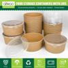 Ginkgo 30 oz Disposable Meal Prep Containers with Lids, Large Paper Bowls Bulk for Hot Soup, Food, Salad, Ice Cream, Dessert, Cereals, 60 Count view 2