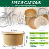 Ginkgo 30 oz Disposable Meal Prep Containers with Lids, Large Paper Bowls Bulk for Hot Soup, Food, Salad, Ice Cream, Dessert, Cereals, 60 Count view 4