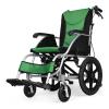 Safety Wheelchair Adult Wheelchair Portable Aluminum Wheelchair Lightweight Folding Transport Wheelchairs Manual Wheelchair Transport Chair Easy to Carry view 1