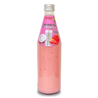Parrot Coconut Milk With Nata De Coco Drink Strawberry 485ml 16.4 fl.oz Pack of 6