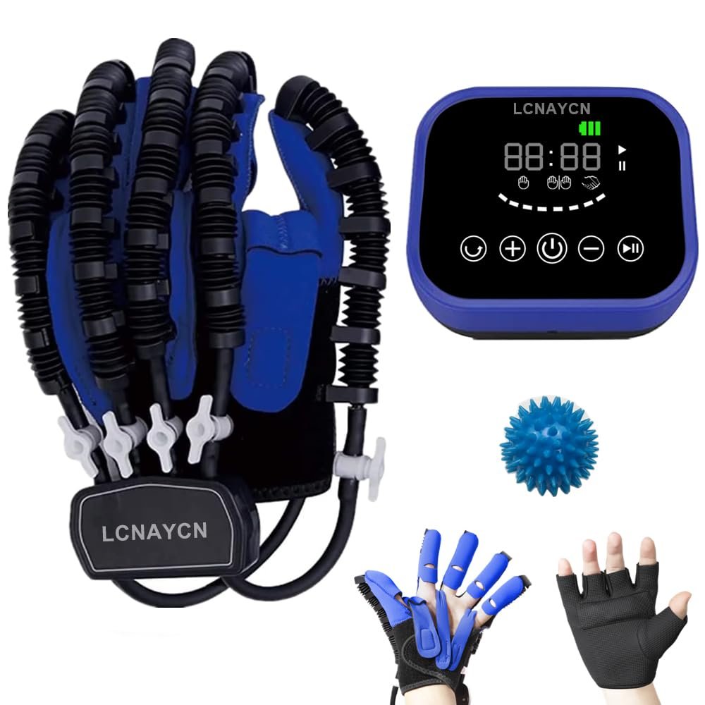 LCNAYCN Robotic rehabilitation gloves,Hand Recovery Equipment,with USB Chargeable and Strength Adjustment