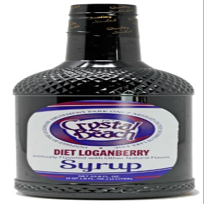 Crystal Beach Diet Loganberry Syrup, Sugar-Free, Unique Flavor Combination of Raspberry and Blackberry 1 Liter, 33.8 Oz (Pack of 1)
