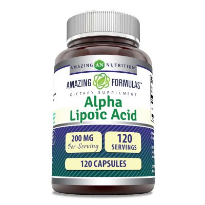 Amazing Formulas Alpha Lipoic Acid | 200 Mg Amino Acid Supplement | Capsules | Non-GMO | Gluten-Free | Made in USA (1 Pack | 120 Count)