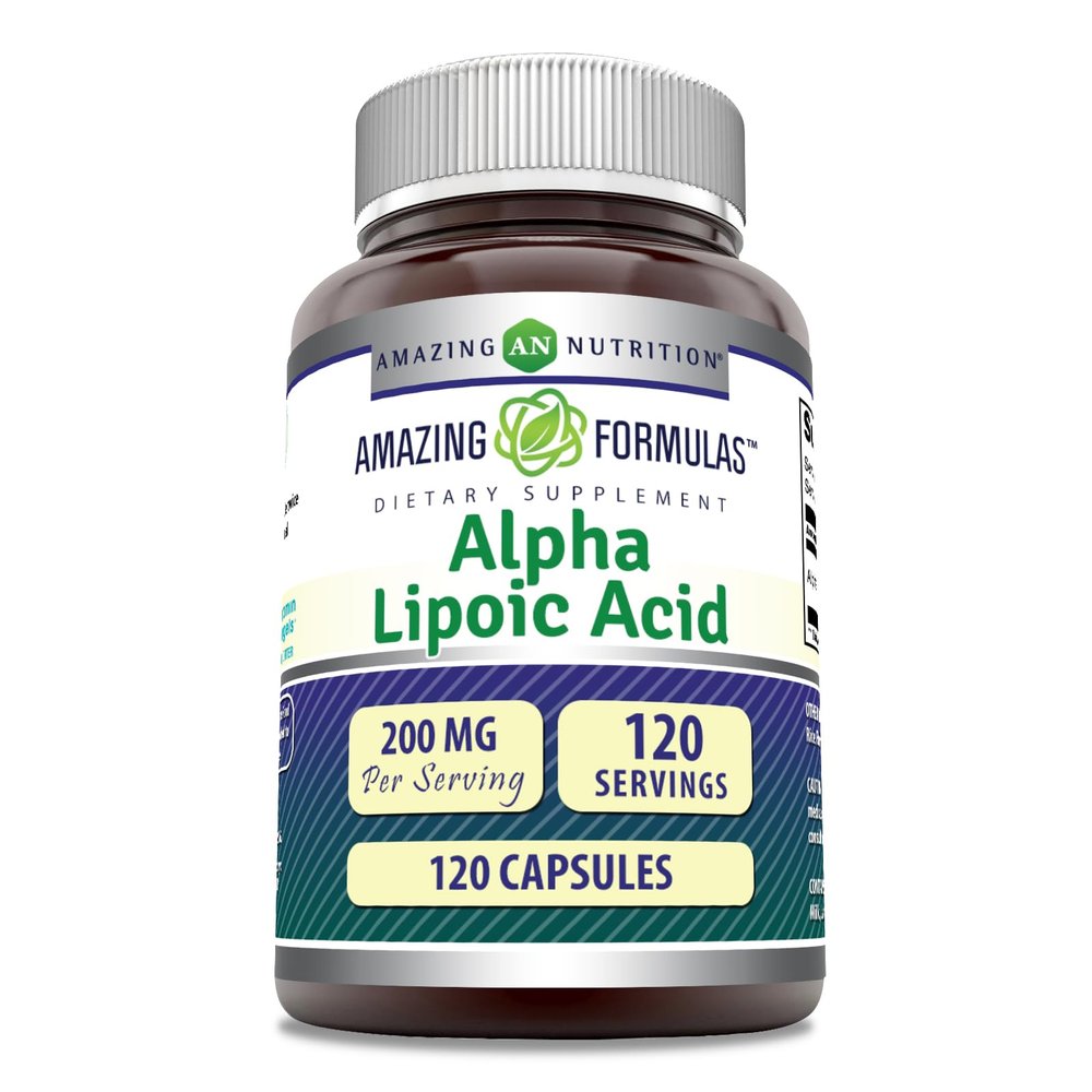 Amazing Formulas Alpha Lipoic Acid | 200 Mg Amino Acid Supplement | Capsules | Non-GMO | Gluten-Free | Made in USA (1 Pack | 120 Count)