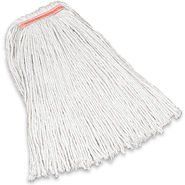 212 Main Rubbermaid Commercial Products 16 oz. Premium Cut-End Orange Band Cotton Wet Mop Head- White - 1 in.
