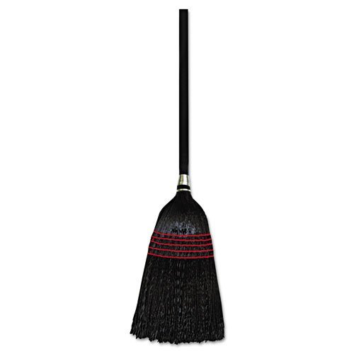 212 Main Flag-Tip Janitor Push Brooms - Natural/Black - 42 in.