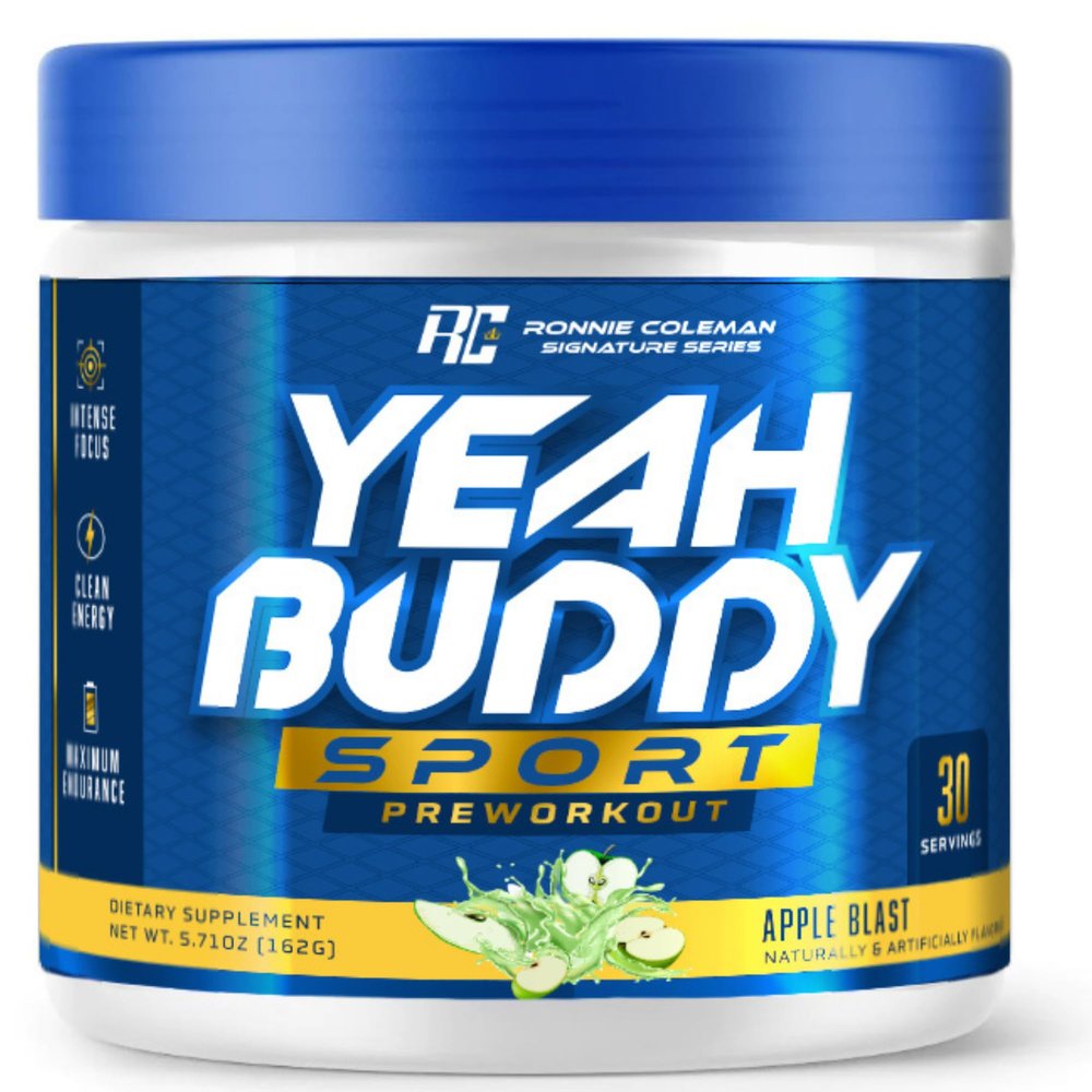 Ronnie Coleman Signature Series New Pre Workout Powder for Women & Men, Preworkout with Amino Acid Beta Alanine, L Citrulline, Caffeine for Energy Support, Endurance & Focus, Apple Blast, 30 Serving