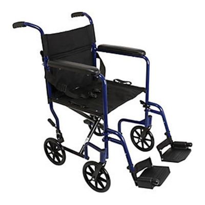 212 Main 19 Inch Aluminum Transport Chair Burgundy