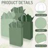 36 Pack Sage Green Gift Bags Spring 3 Colors Paper Bag with Handles and Tissue One Lucky Duck Colorful Wrapping Bags for Mallard Duck Baby Shower Birthday Party Supplies, 6.3 x 3.1 x 8.7 In view 3
