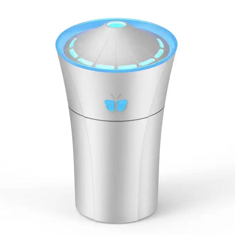 Mauna Torch Aroma Diffuser for Cars White USB - Aromatherapy Essential Oil Diffuser, Air Diffuser/Humidifier 2 Mist Modes, Jellyfish Erupt, Excellent Gift for All