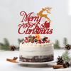Merry Christmas cake Toppers Glitter Eve Xmas Cupcake Picks for Celebrating Merry Christmas Theme New Year Holiday Party Cake Decorations Supplies  (2) view 2