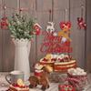 Merry Christmas cake Toppers Glitter Eve Xmas Cupcake Picks for Celebrating Merry Christmas Theme New Year Holiday Party Cake Decorations Supplies  (2) view 3