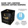 Elixir by Coc March Certified Organic Cotton Tampons Hypoallergenic Biodegradable Tube Organic Cotton Core, Pull Cord, Sewing Thread - No Harsh Chemicals - Regular 16 Count view 2