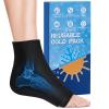 Ankle Ice Pack Wrap for Injuries, NOVASPORT Reusable Foot Gel Ice Pack Flexible Cold Pack Hot & Cold Compression Sleeve for Plantar Fasciitis, Sprained Ankles, Achilles Tendonitis, Foot Heel, Black view 1