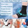 Ankle Ice Pack Wrap for Injuries, NOVASPORT Reusable Foot Gel Ice Pack Flexible Cold Pack Hot & Cold Compression Sleeve for Plantar Fasciitis, Sprained Ankles, Achilles Tendonitis, Foot Heel, Black view 2