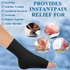Ankle Ice Pack Wrap for Injuries, NOVASPORT Reusable Foot Gel Ice Pack Flexible Cold Pack Hot & Cold Compression Sleeve for Plantar Fasciitis, Sprained Ankles, Achilles Tendonitis, Foot Heel, Black view 3