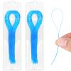 100 PCS Floss Threaders, Deep Clean Dental Floss Threader for Braces, Bridges and Implants Multifunctional Floss Aids, Nylon Loop Design (Pack of 2, Blue) view 1