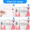 100 PCS Floss Threaders, Deep Clean Dental Floss Threader for Braces, Bridges and Implants Multifunctional Floss Aids, Nylon Loop Design (Pack of 2, Blue) view 3