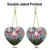 YYHHAOFA Blooming Orchids Christmas Ceramic Love Pendant - Festive Hanging Ornament for Stores, and Homes 3 x 2.7 in view 2