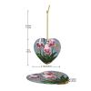 YYHHAOFA Blooming Orchids Christmas Ceramic Love Pendant - Festive Hanging Ornament for Stores, and Homes 3 x 2.7 in view 3