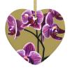 YYHHAOFA Beautiful Orchids Christmas Ceramic Love Pendant - Festive Hanging Ornament for Stores, and Homes 3 x 2.7 in view 1