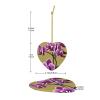 YYHHAOFA Beautiful Orchids Christmas Ceramic Love Pendant - Festive Hanging Ornament for Stores, and Homes 3 x 2.7 in view 3