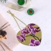 YYHHAOFA Beautiful Orchids Christmas Ceramic Love Pendant - Festive Hanging Ornament for Stores, and Homes 3 x 2.7 in view 4
