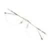 VisionGlobal Pure Titanium Frame for men/women Blue Light Blocking,Hand-set Diamond Fashion Glasses (Golden Clear, 1.50 Magnification) view 1