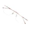 VisionGlobal Pure Titanium Frame for men/women Blue Light Blocking,Hand-set Diamond Fashion Glasses (Pink Clear, 3.50 Magnification) view 1