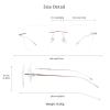 VisionGlobal Pure Titanium Frame for men/women Blue Light Blocking,Hand-set Diamond Fashion Glasses (Pink Clear, 3.50 Magnification) view 3