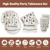 120 PCS It Is Your Birthday Disposable Birthday Party Supplies Set, The Office Merchandise Party Decoration Paper Cups, Plates and Napkins for The Office TV Show Fans Family, Friends and Coworkers view 3