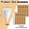 Roshtia 2400 Pcs Paper Cone Cups Thicken Disposable Cone Cups for Shaved Ice, Slushies Water Cooler Dispenser, White (4 oz) view 2