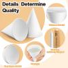 Roshtia 2400 Pcs Paper Cone Cups Thicken Disposable Cone Cups for Shaved Ice, Slushies Water Cooler Dispenser, White (4 oz) view 3