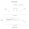 VisionGlobal Pure Titanium Frame for men/women Blue Light Blocking,Hand-set Diamond Fashion Glasses (Silver Clear, 4.00 Magnification) view 3