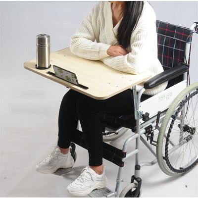 GagalU Portable Wheelchair Lap Tray Table with Cup Holder Durable Wheelchair Accessories Trays Desk for Eating Reading & Resting