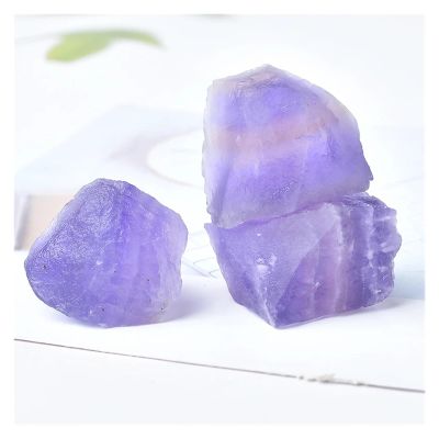 1PC Natural Crystal Purple Fluorite Raw Stone, Mineral Irregular Shape Rough Rock Reiki Healing Home Decoration (Color : Purple Fluorite, Size : 100g)