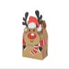 50PCS Christmas Gift Treat Boxes 3D Santa Claus Snowman Elk Candy Treat Box for Kids Christmas Gift Bag Kraft Holiday Christmas Boxes Cakes Candies Cookies Paper Boxes for Xmas Party Favors Supplies C view 1