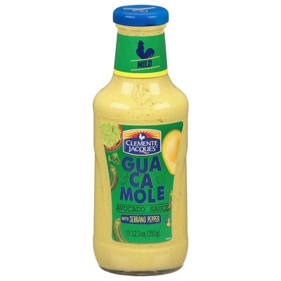 Clemente, Jacques Mild Guacamole Avocado Sauce With Serrano Pepper, 12.3 Ounce