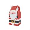 50PCS Christmas Gift Treat Boxes 3D Santa Claus Snowman Elk Candy Treat Box for Kids Christmas Gift Bag Kraft Holiday Christmas Boxes Cakes Candies Cookies Paper Boxes for Xmas Party Favors Supplies B view 1