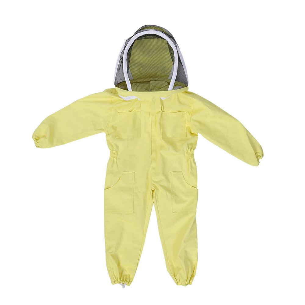 Gavigain Child Beekeeping Suit, Professional Child Beekeeping Protective Suit - Bee Farm Visitor Jumpsuit for Safety and Protection,Beekeeping Supplies (M)