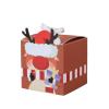 50PCS Christmas Gift Treat Boxes 3D Santa Claus Snowman Elk Candy Xmas Tree Box for Kids Christmas Gift Bag Holiday Christmas Boxes Cakes Candies Cookies Paper Boxes for Xmas Party Favors Supplies L view 1