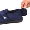 Happy Touch Men's 80-D Memory Foam Adjustable Wide Diabetic Slippers for Swollen Feet, Edema, Arthritis, Elderly Indoor/Outdoor (14, Navy Blue) view 3