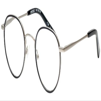 Calabria EB BFF Oval Blue Light Blocking Reading Glasses +1.00 Silver Black Men Women