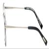Calabria EB BFF Oval Blue Light Blocking Reading Glasses +1.00 Silver Black Men Women view 2