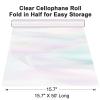 15m*40cm Florist Flower Iridescent Film Cellophane Gift Wrap Perfect for DIY Flower Bouquet Wrap Wedding Birthday Present Gift Package Wrapping view 2